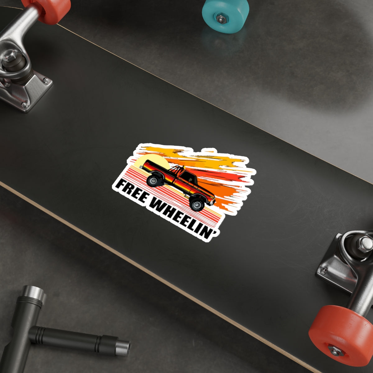 Free Wheelin' Die-Cut Sticker